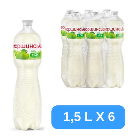 Минеральная вода Моршинская со вкусом яблоко 1.5 л негазированная, ПЭТ 25989353 фото