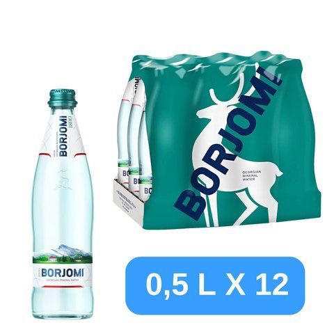 Минеральная вода Borjomi лечебно-столовая сильногазированная упаковка 0.5 л х 12 бутылок/скло 58349199 фото