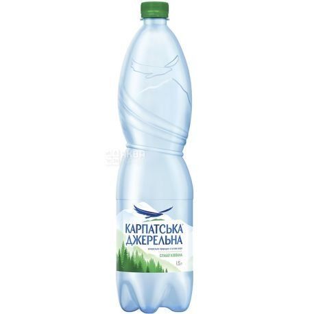 Карпатская Джерельна, 1 л, Вода минеральная слабогазированная, 12шт ПЭТ/ящик 66739272354 фото